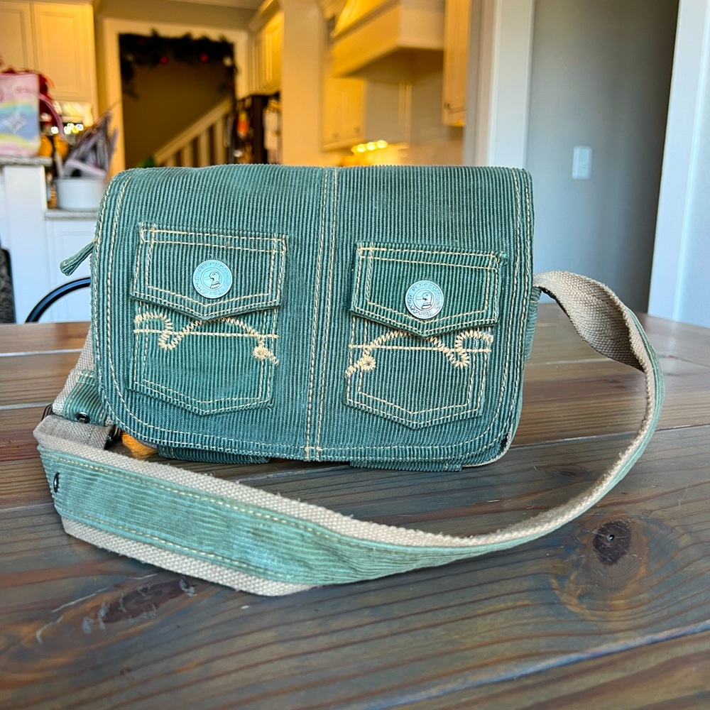 Duck Head  corduroy shoulder bag Olive Green